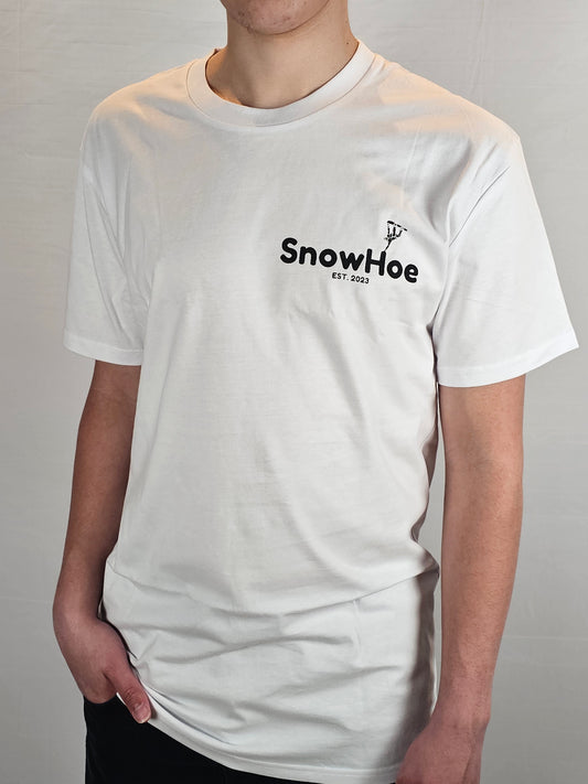 White SnowHoe Logo T-shirt